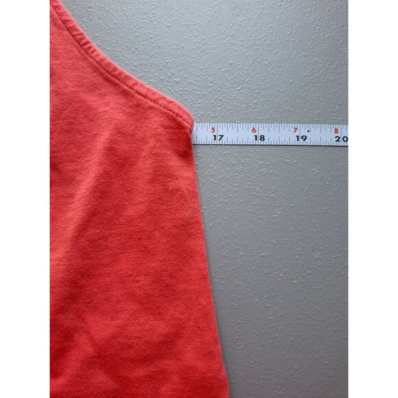 Keep In Touch Halter Top S Coral Sleeveless Embroidered Floral Cotton Boho Chic - Picture 6 of 7
